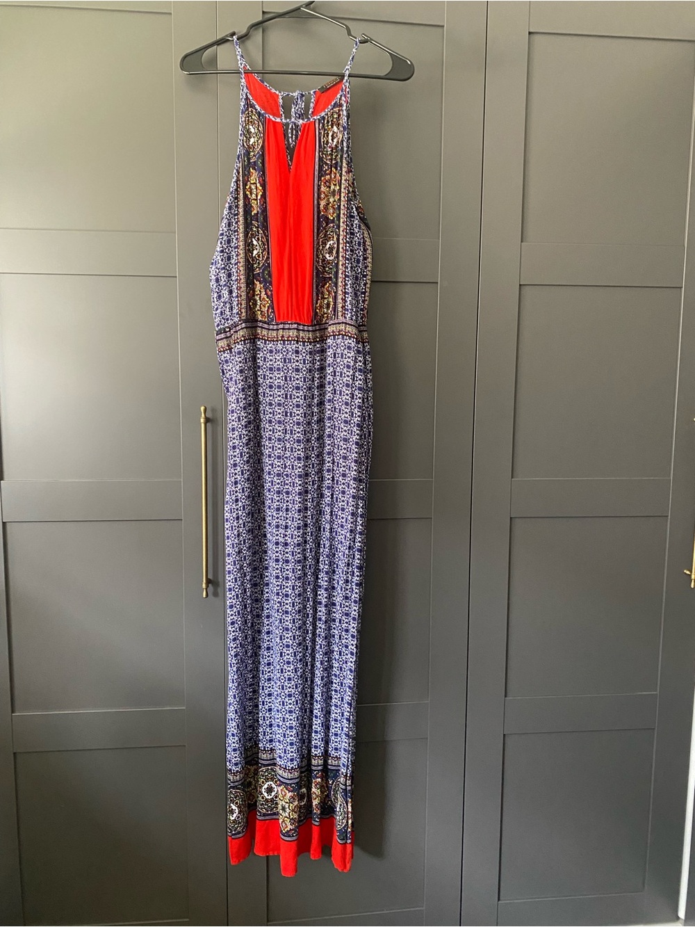 Flowy halter maxi dress